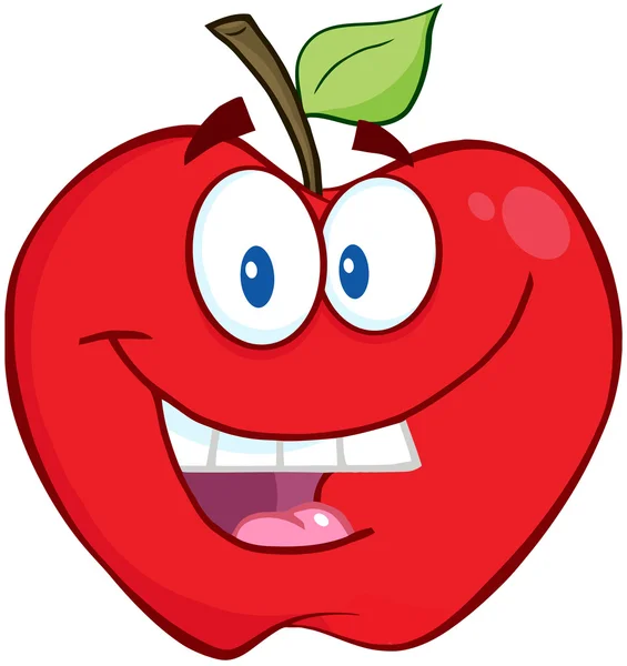 Smiling Red Apple — Stock Photo, Image