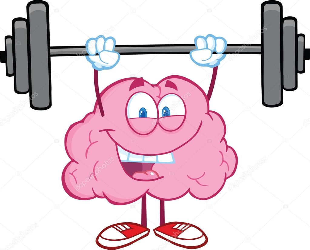 Happy Brain Lifting Weights