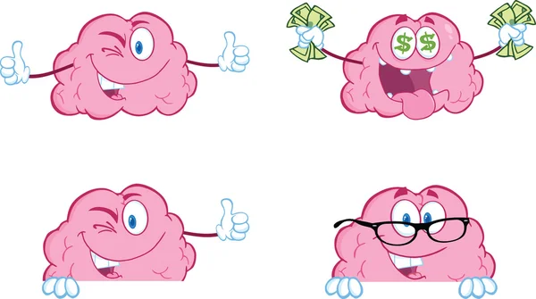 Brain Cartoon Mascot Collection 8 — Stock Photo, Image