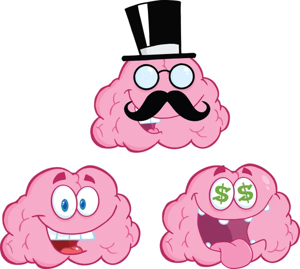 Hersenen cartoon mascotte collectie 12 — Stockfoto