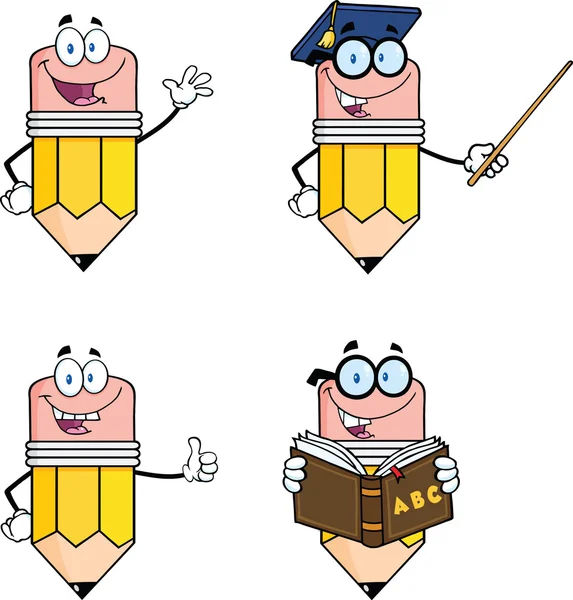 Pencil Characters Set Collection 2 — Stock Photo, Image