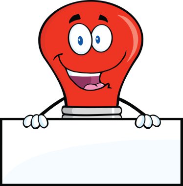 boş oturum bir kırmızı ışık ampul karakter