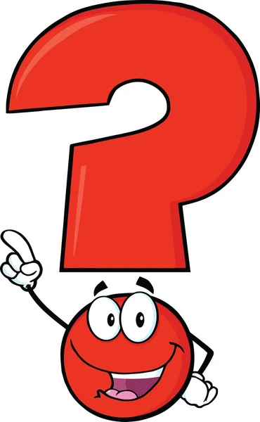 Happy Red Question Mark — Stock Photo, Image