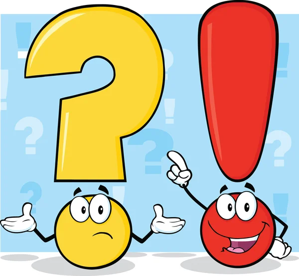Question Mark And Exclamation Mark Characters — Stock Photo, Image