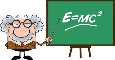 Profesör einstein formülü sunan göstergesi ile