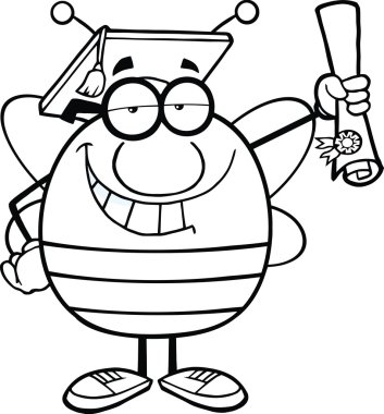 siyah-beyaz tıknaz arı karakter mezunu diplomaya kadar holding