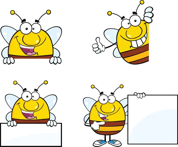 Bee Cartoon Characters Set Collection 7 — Stock Photo, Image
