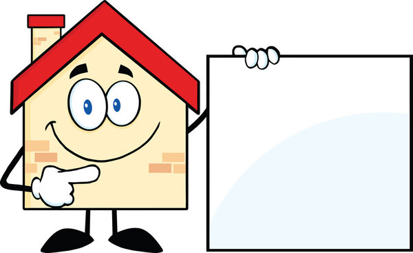 House Showing A Blank Sign