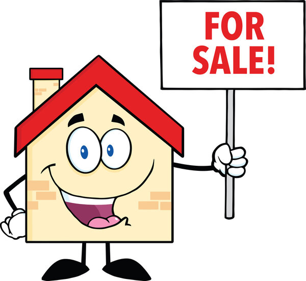 House Holding Up A Blank Sign