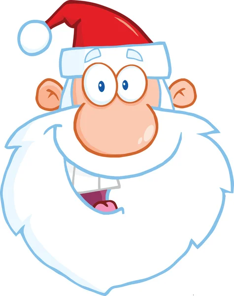 Santa Claus cabeza personaje de dibujos animados —  Fotos de Stock