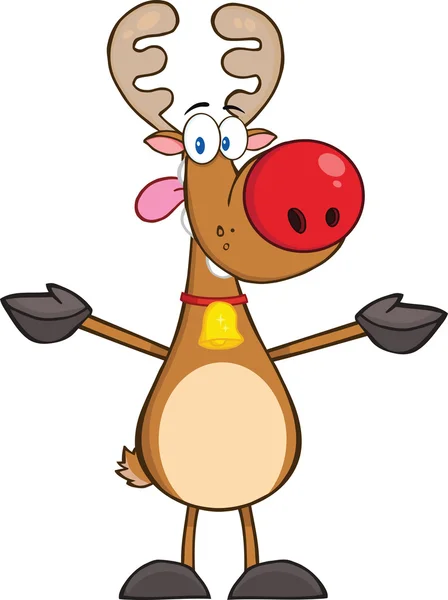 Rudolph Reindeer With Open Arms — Stock Photo, Image