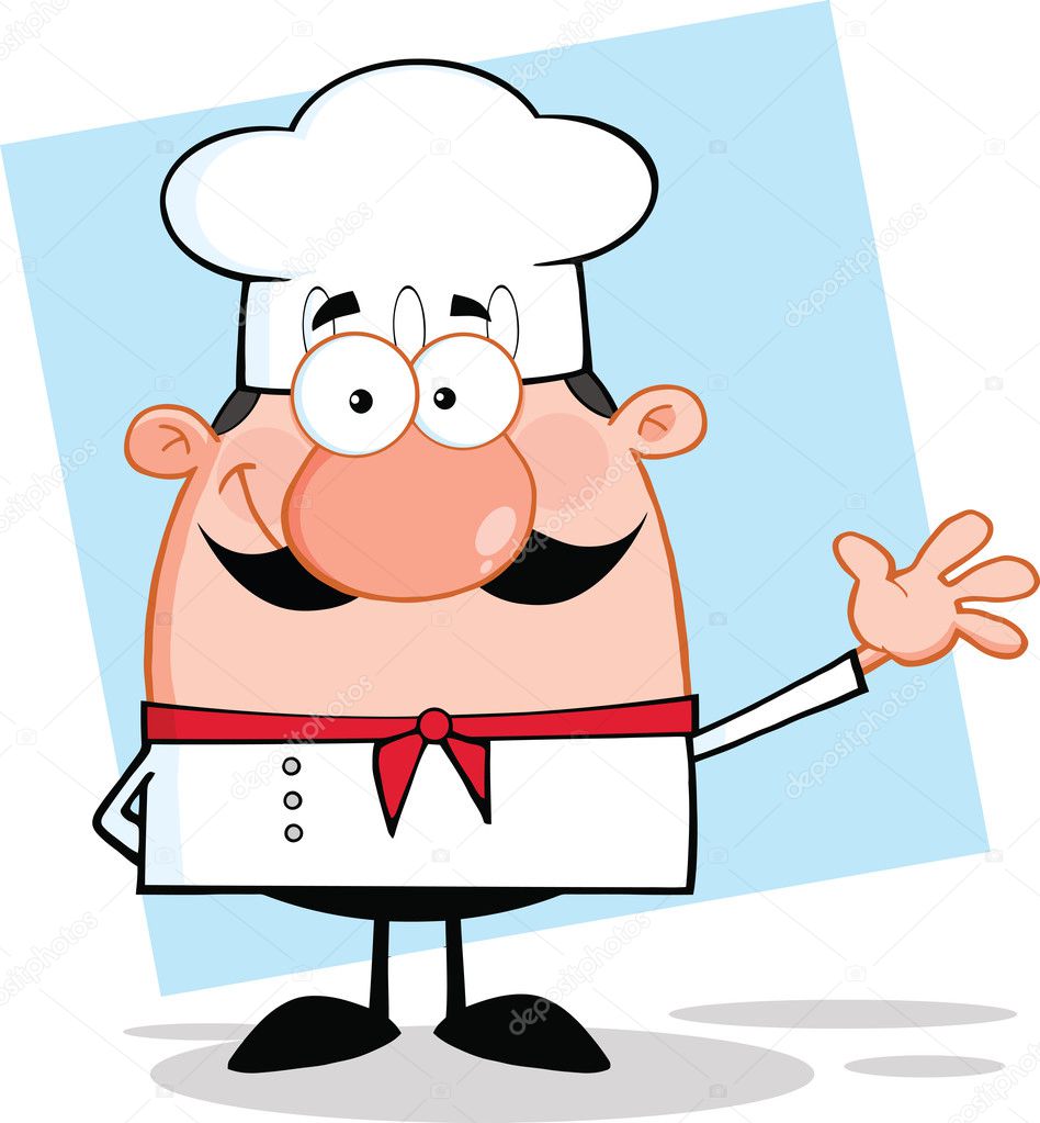 Chef Cartoon Stok Foto