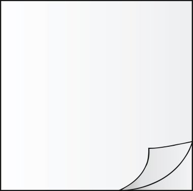 Beyaz arka plan ile kağıt köşe