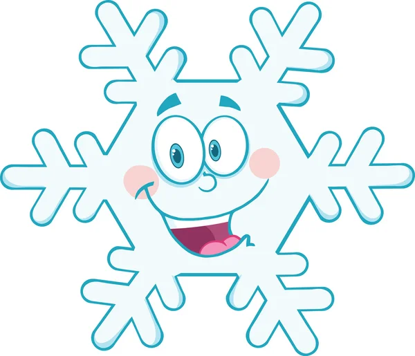 Personaje de la mascota de dibujos animados de copo de nieve —  Fotos de Stock