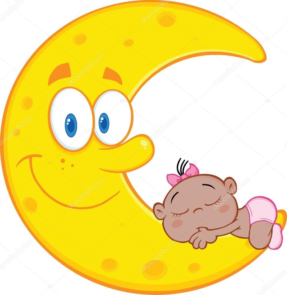 アフリカ系アメリカ人のかわいい女の子笑顔月面に眠る ストック写真 C Hittoon アフリカ系アメリカ人のかわいい女の子笑顔月面に眠る ストック写真 C Hittoon