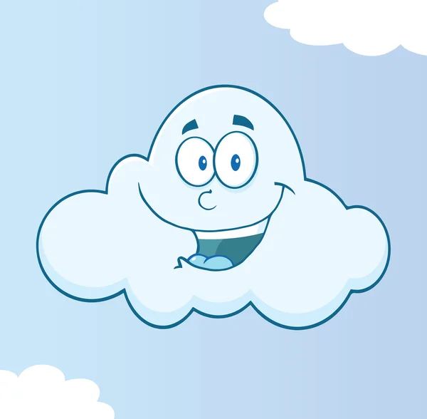 Smiling Cloud Cartoon Character — Stockfoto