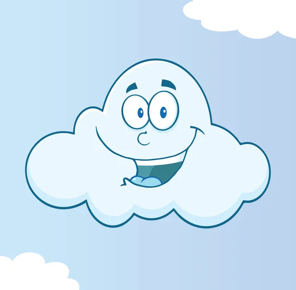 Uśmiechający się postać z kreskówki chmura — Zdjęcie stockowe