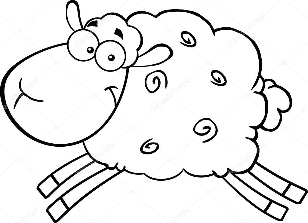 Black And White Sheep Cartoon Mascot Character Jumping Stock Photo by ©HitToon 39334491 Black And White Sheep Cartoon Mascot Character Jumping Stock Photo by ©HitToon 39334491