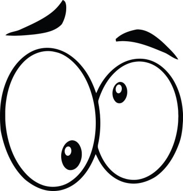 siyah-beyaz nutty karikatür eyes