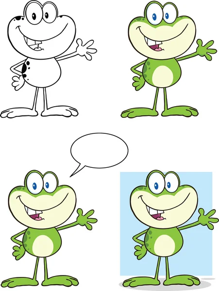 Frog Character 1 Collection Set — Stock Photo, Image