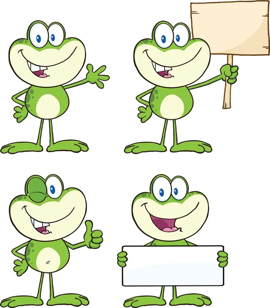 Frog Character 15 Conjunto de Coleção — Fotografia de Stock