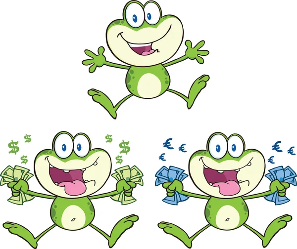 Frog Character 16 Collection Set — Stock Photo, Image