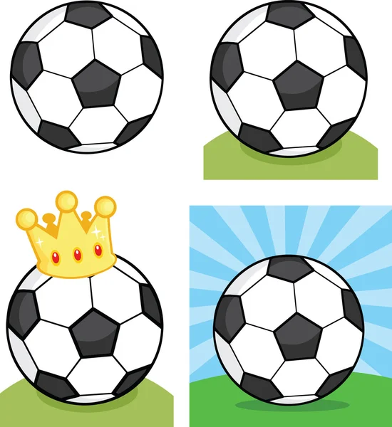 Soccer Balls  Set Collection — Stock Photo, Image