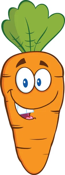 Счастливый морковный персонаж — стоковое фото
