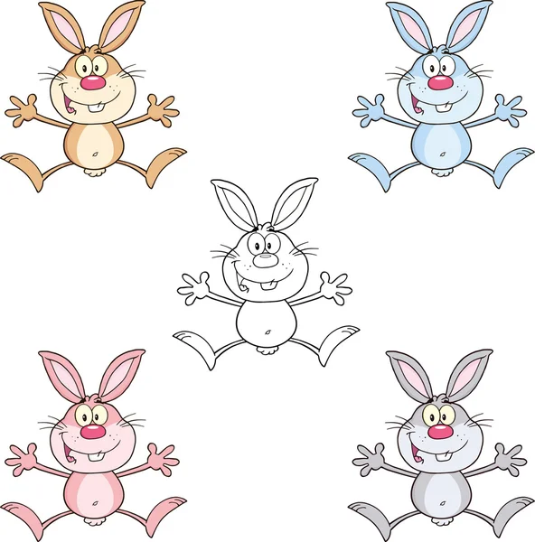 Rabbit Cartoon Character 2  Set Collection