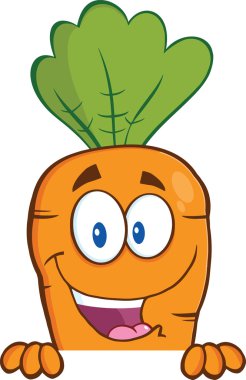 mutlu bir carrot çizgi film karakteri boş oturum over