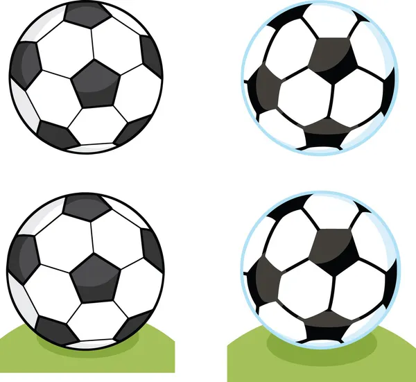 Juego de bolas de fútbol de dibujos animados colección — Foto de Stock