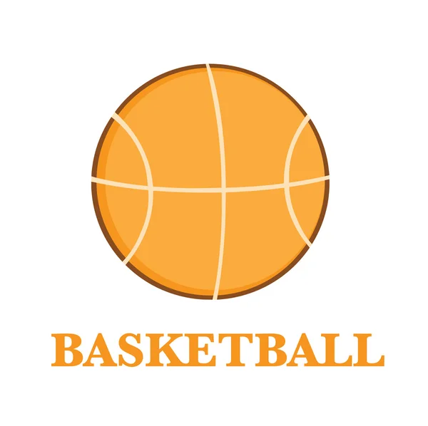 Abstracte basketbal op een witte achtergrond met tekst plat ontwerp — Stockfoto