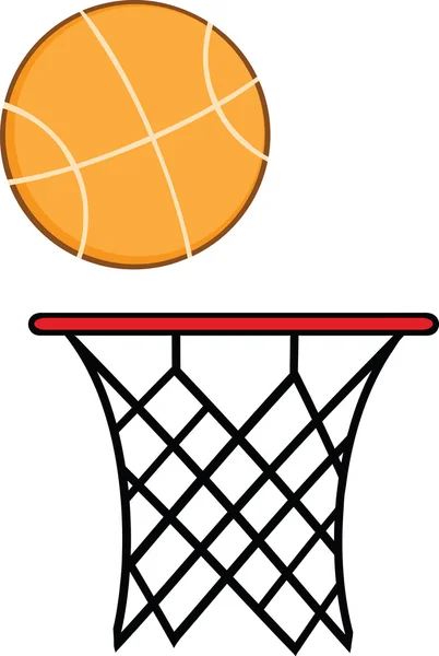 Cercle abstrait de basket-ball avec balle — Photo