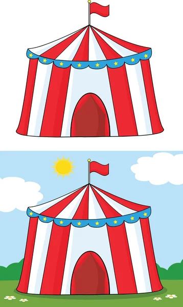 Grande tenda de circo. Conjunto de colecção — Fotografia de Stock