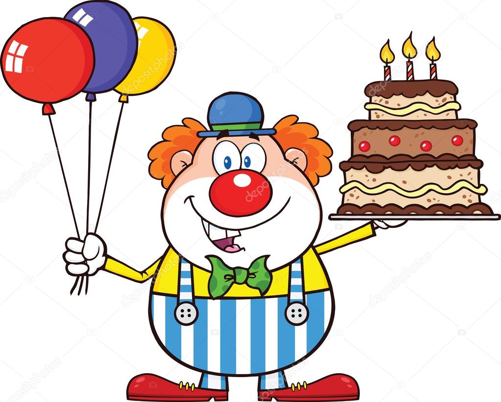 Birthday Clown Cartoon Character With Balloons And Cake With Candles Stock Photo By C Hittoon Birthday Clown Cartoon Character With Balloons And Cake With Candles Stock Photo By C Hittoon