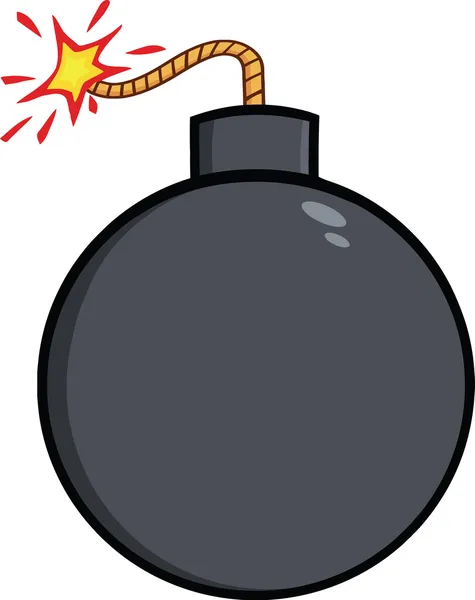 조명된 신관을 가진 폭탄 만화 — 스톡 사진