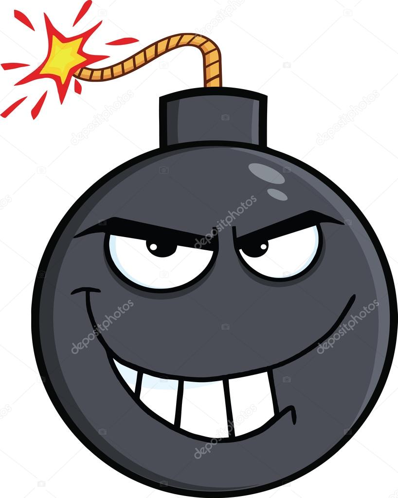 Evil Bomb Cartoon Character
