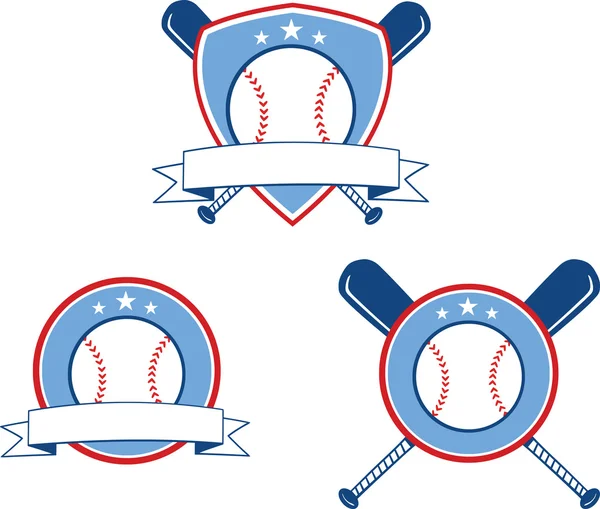 Banner da baseball 3 set di raccolta — Foto Stock