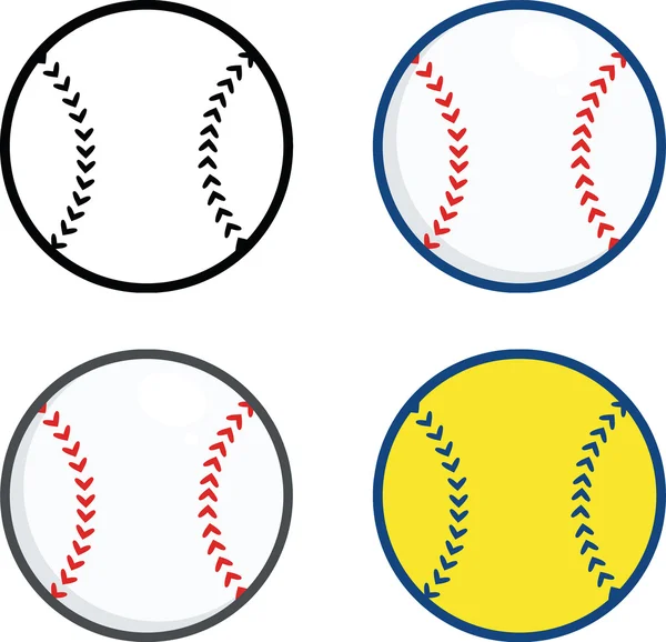 Baseball Balls  Collection Set — Stock Photo, Image