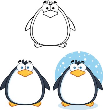 pinguïn stripfiguur vormt 1 collectie setPenguen karikatür karakter 1 koleksiyonu kümesi teşkil etmektedir.