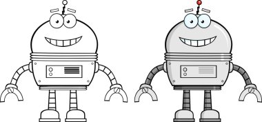 Robot çizgi film karakteri. koleksiyonu kümesi