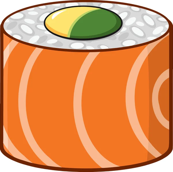 Tasty Prepared Sushi Closeup — Stock Vector