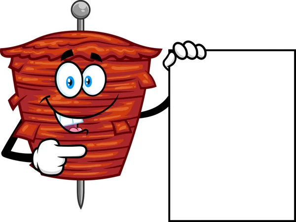 卡通Kebab Skewer烤肉加石板 — 图库矢量图片