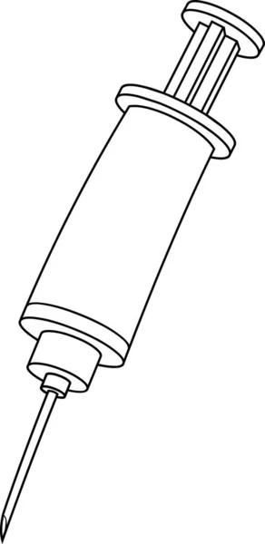 Vektorová Ilustrace Injekční Stříkačky — Stockový vektor