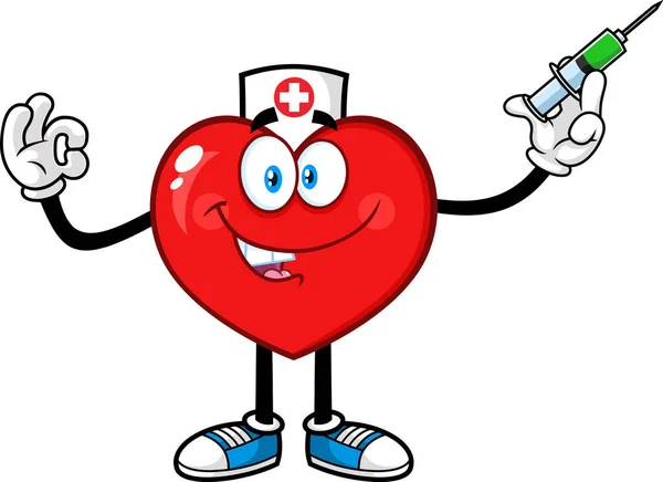 Персонаж Мультфильма Красное Сердце — стоковый вектор