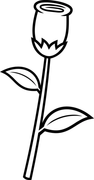 Tulipán Icono Web Ilustración Simple — Vector de stock