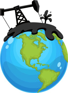 petrol ve gaz endüstrisi vektör illüstrasyonu