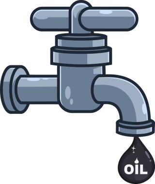 Musluk ikonu. internet için boru vektör simgelerinin karikatür çizimi