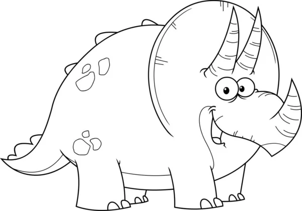 Ilustración Dibujos Animados Dinosaurio Lindo — Vector de stock