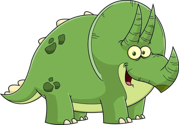 Cartoon Illustration Cute Dinosaur — Stock Vector